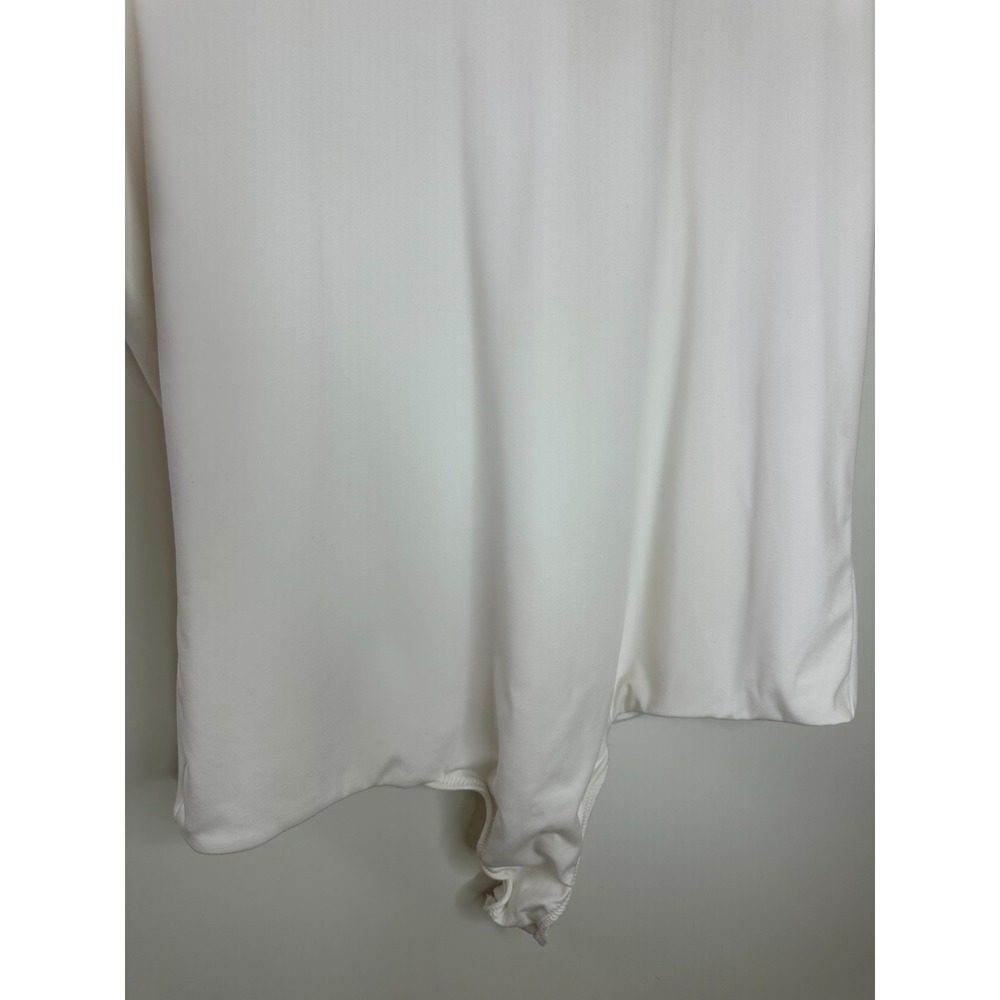 Spanx Short Sleeve Crew Neck Bodysuit White Plus Size 2X Stretch Shapewear Snaps - Picture 5 of 10